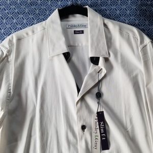 NWT Paisley and Grey poly/cotton button-up